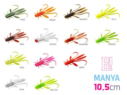 Delphin MANYA UVs nimfa / 5db 10.5cm/NEON