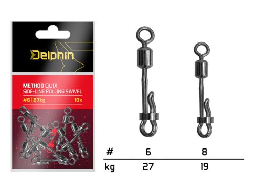 Delphin Method QuiX oldalvonalas forgókapocs / 10 db #6/27kg