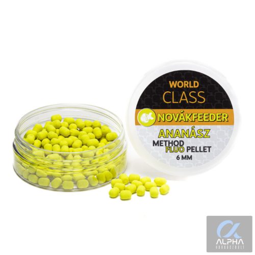 NOVÁKFEEDER WORLD CLASS METHOD FLUO PELLET 6mm ANANÁSZ