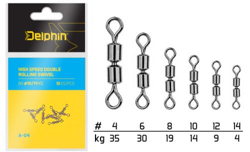 Hi speed double rolling swivel A-04 BN/4