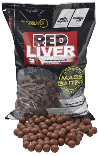 Mass Baiting Boilies Red Liver 3kg